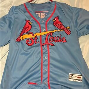 Majestic Blue and Red St. Louis Cardinals Jersey